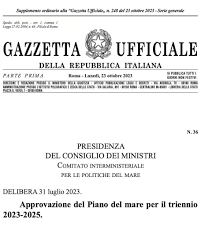 Italia - Piano del mare per il triennio 2023-2025 